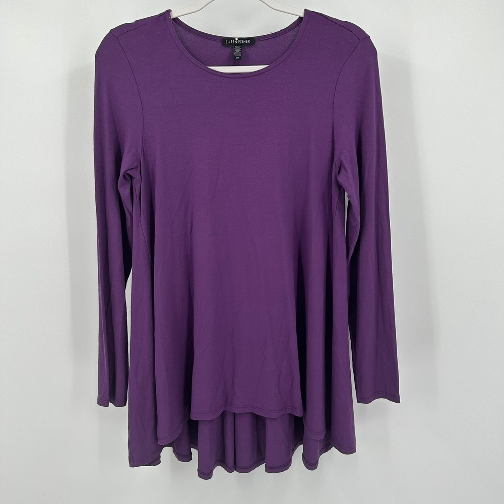 Eileen Fisher Womens Minimalist Tunic Top Size S Lagenlook Quiet Luxury Modest